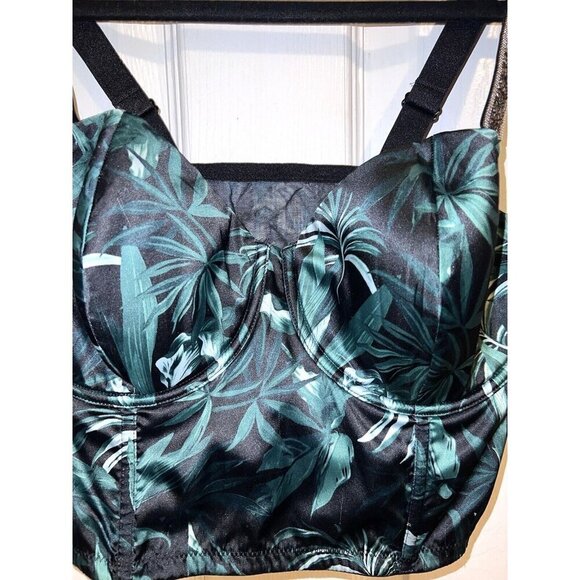 VICTORIA'S SECRET Very Sexy Shine Bling Bead Strap Bra Top Tropical Palm - Picture 6 of 16